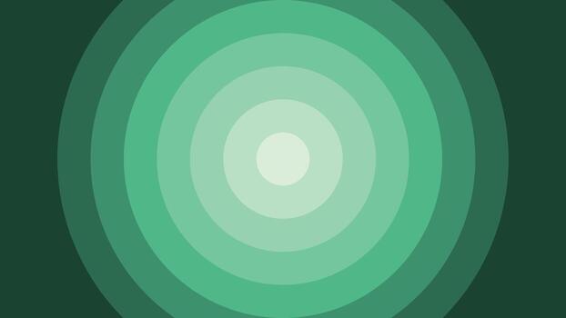 Abstract concentric circles in soft greens representing expanding mindful awareness